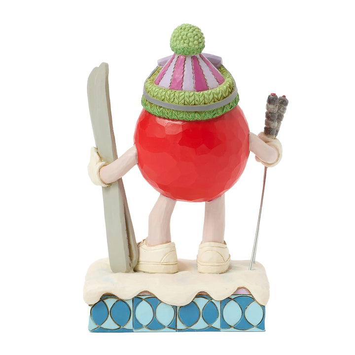 Jim Shore M&M'S: Red M&M With Skis Figurine