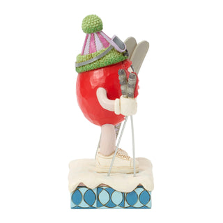 Jim Shore M&M'S: Red M&M With Skis Figurine sparkle-castle
