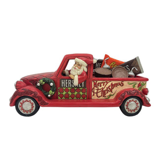 Jim Shore Hershey: Santa in Truck with Candy Figurine sparkle-castle