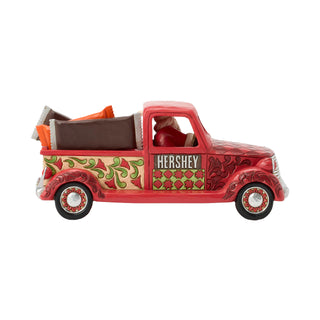 Jim Shore Hershey: Santa in Truck with Candy Figurine sparkle-castle