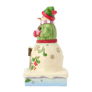 Jim Shore Hershey: Snowman with Hershey Sign Figurine sparkle-castle