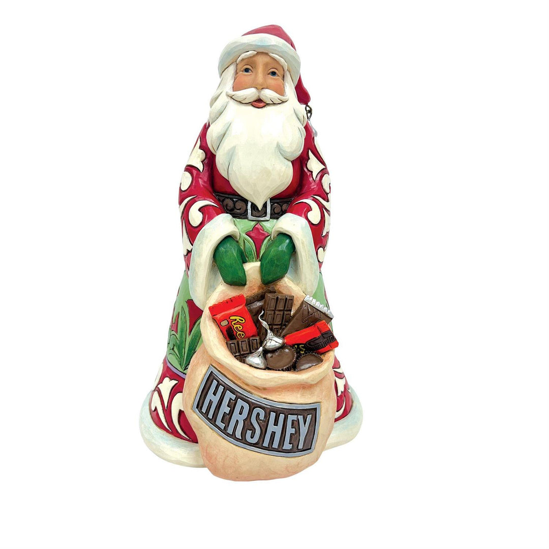 Jim Shore Hershey: Santa with Bag of Candy Figurine sparkle-castle