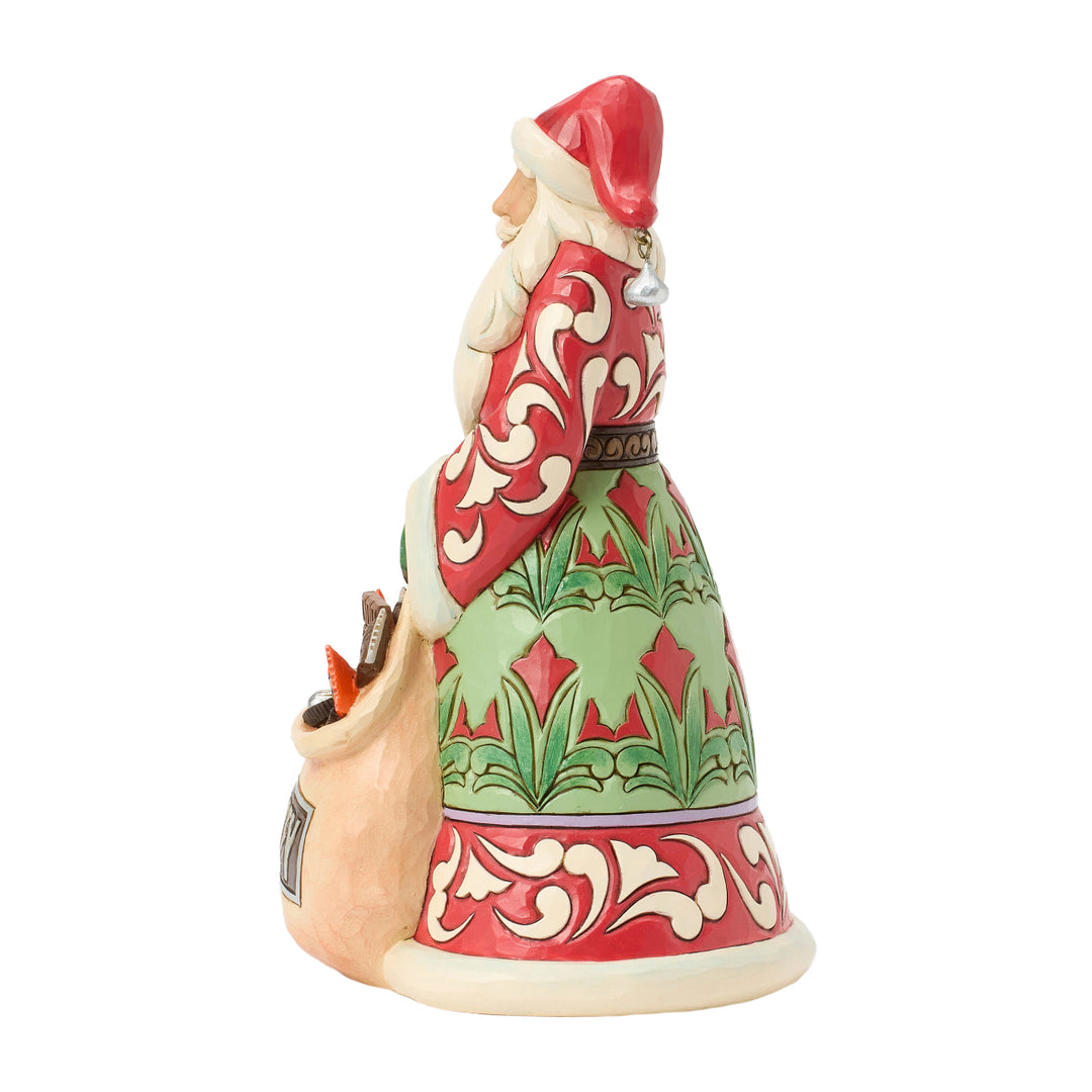 Jim Shore Hershey: Santa with Bag of Candy Figurine sparkle-castle