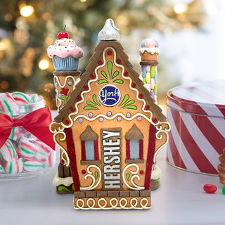 Jim Shore Hershey: Hershey Gingerbread House Figurine sparkle-castle