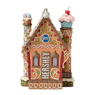 Jim Shore Hershey: Hershey Gingerbread House Figurine sparkle-castle