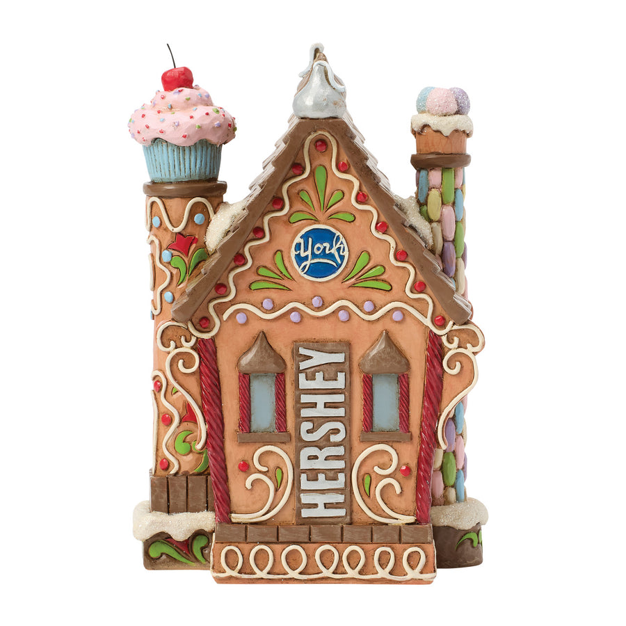 Jim Shore Hershey: Hershey Gingerbread House Figurine sparkle-castle