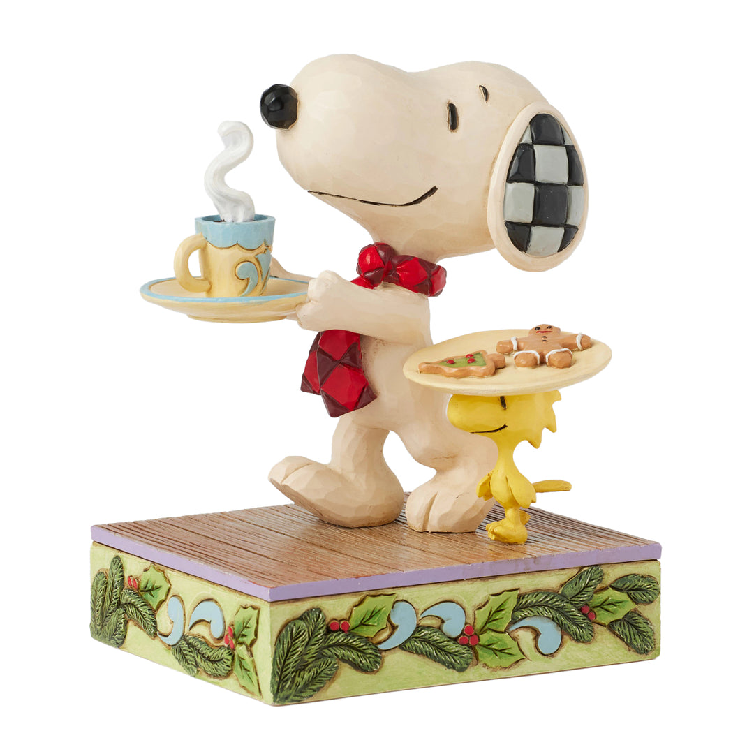 Jim Shore Peanuts: Snoopy & Woodstock With Cookies And Milk Figurine sparkle-castle