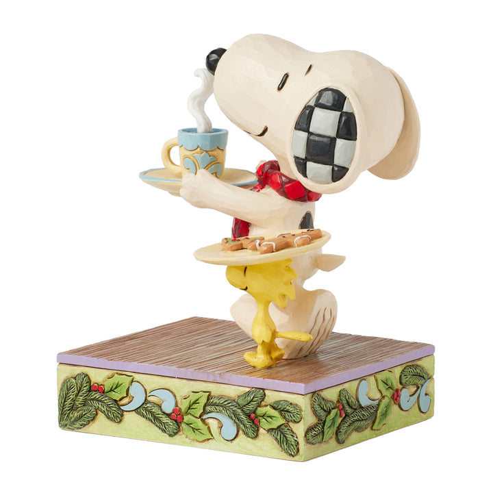 Jim Shore Peanuts: Snoopy & Woodstock With Cookies And Milk Figurine sparkle-castle