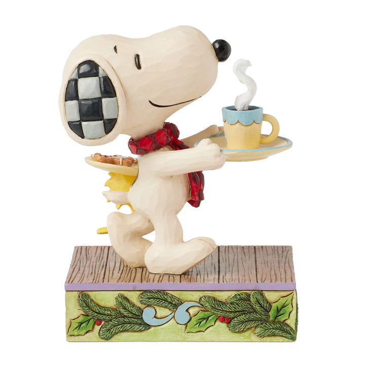 Jim Shore Peanuts: Snoopy & Woodstock With Cookies And Milk Figurine sparkle-castle