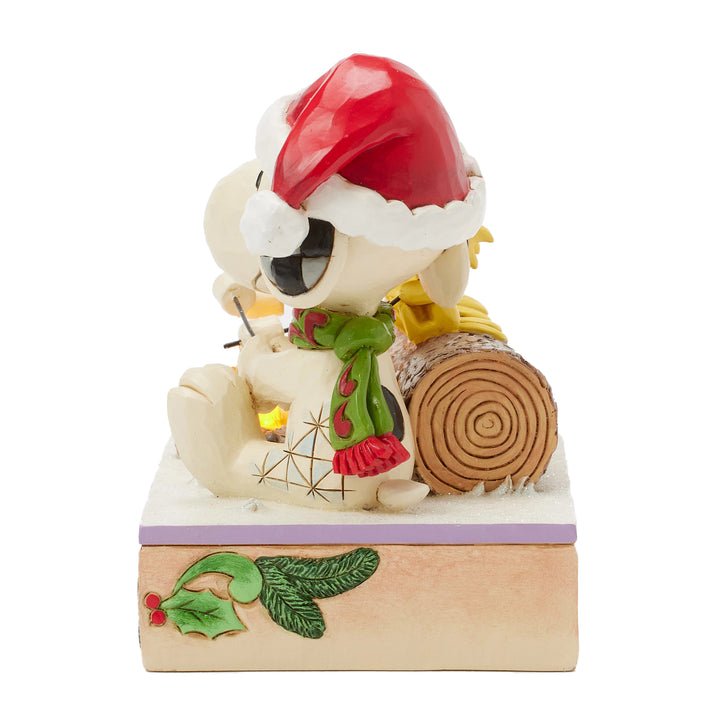 Jim Shore Peanuts: Snoopy & Woodstocks Roasting Marshmallows Figurine sparkle-castle