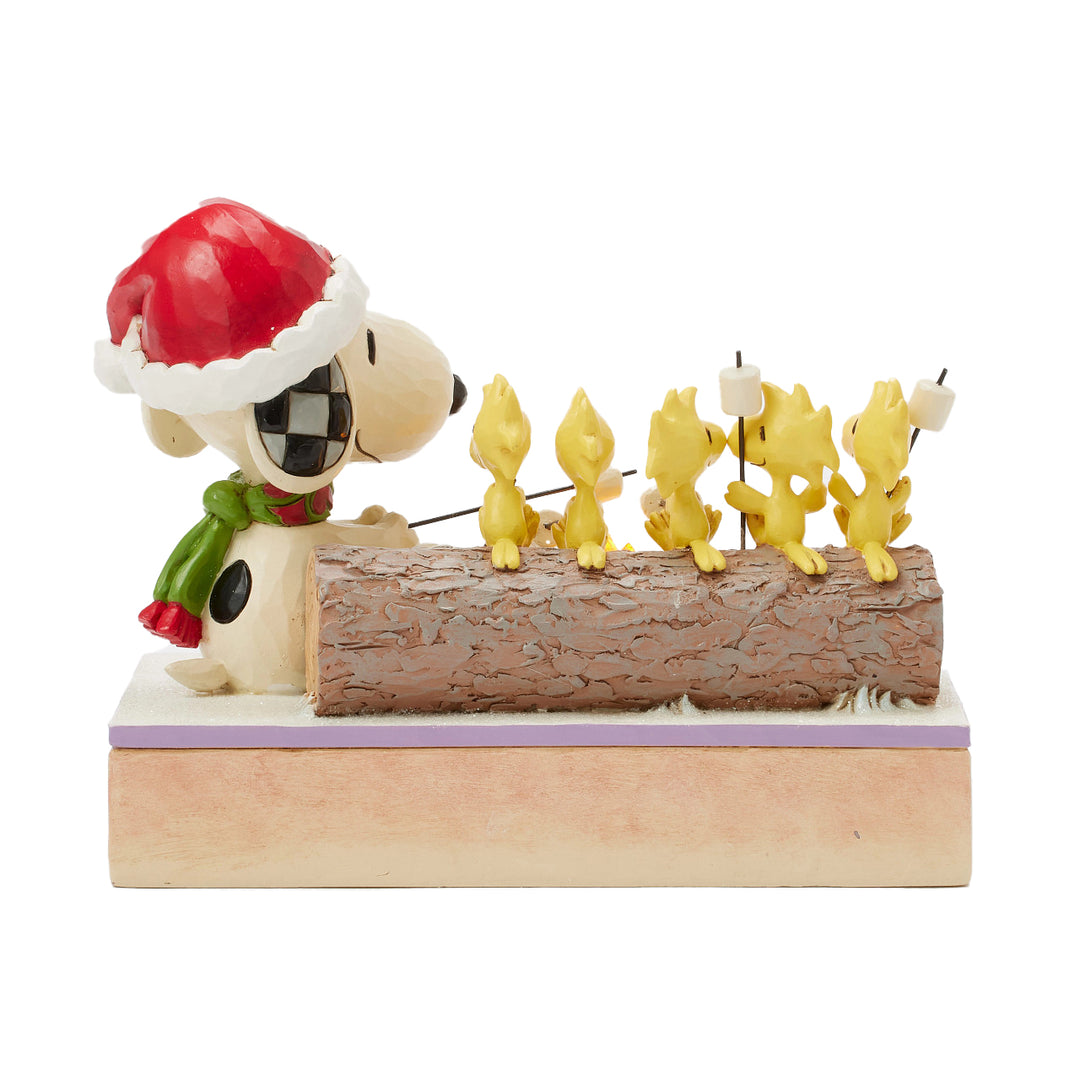 Jim Shore Peanuts: Snoopy & Woodstocks Roasting Marshmallows Figurine sparkle-castle