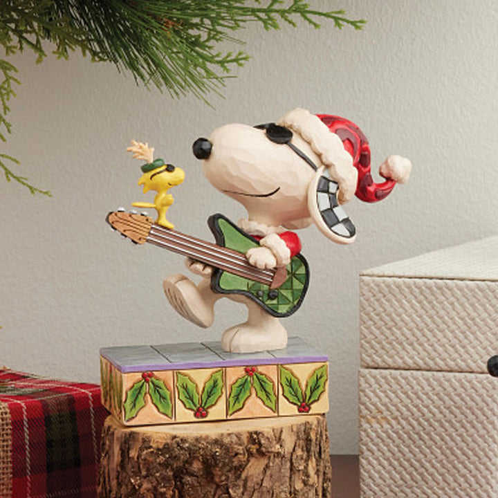 Jim Shore Peanuts: Snoopy & Woodstock Rock Figurine sparkle-castle