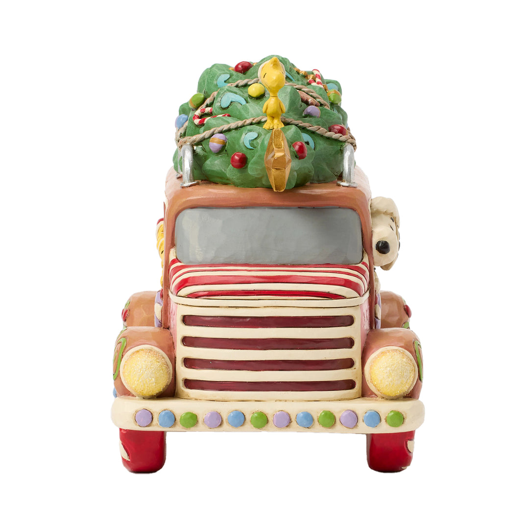 Jim Shore Peanuts: Peanuts Gingerbread Van Figurine sparkle-castle