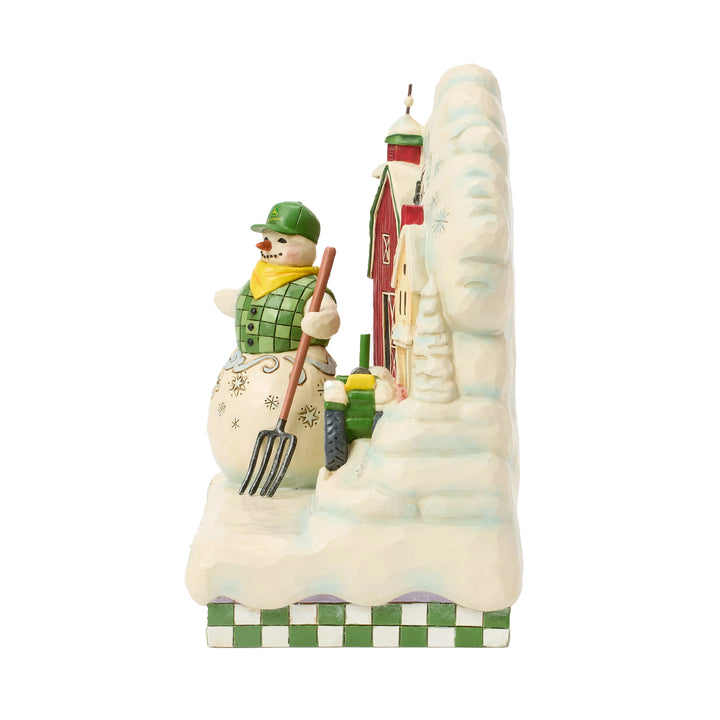 Jim Shore John Deere: Snowman Layered Scene Figurine sparkle-castle