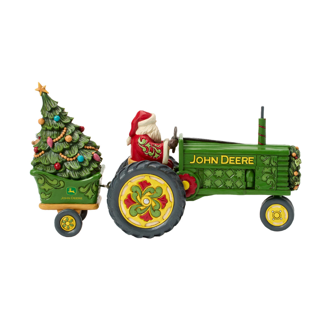 Jim Shore John Deere: Santa on Tractor with Toys Figurine sparkle-castle