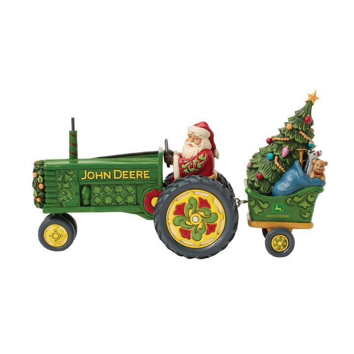 Jim Shore John Deere: Santa on Tractor with Toys Figurine sparkle-castle