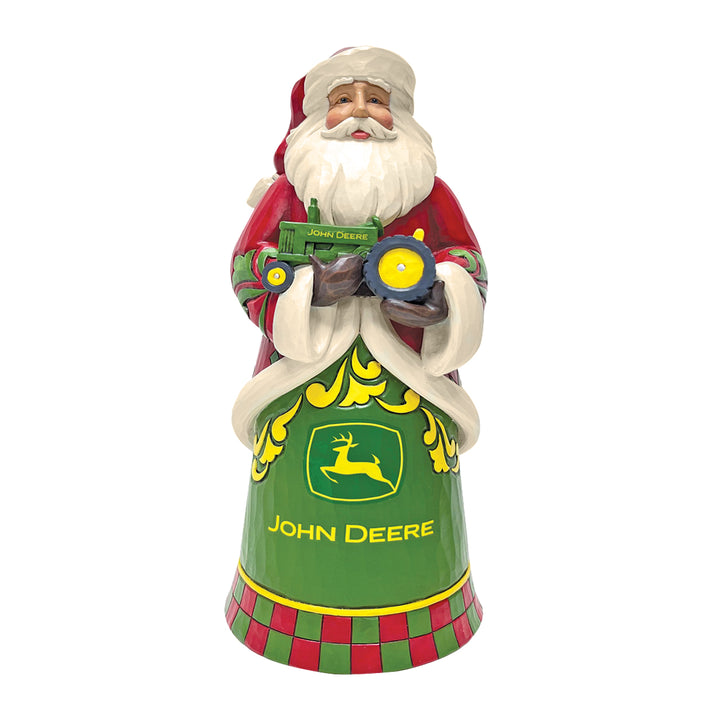 Jim Shore John Deere: Santa with John Deere Tractor Figurine sparkle-castle