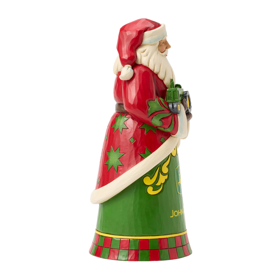 Jim Shore John Deere: Santa with John Deere Tractor Figurine sparkle-castle