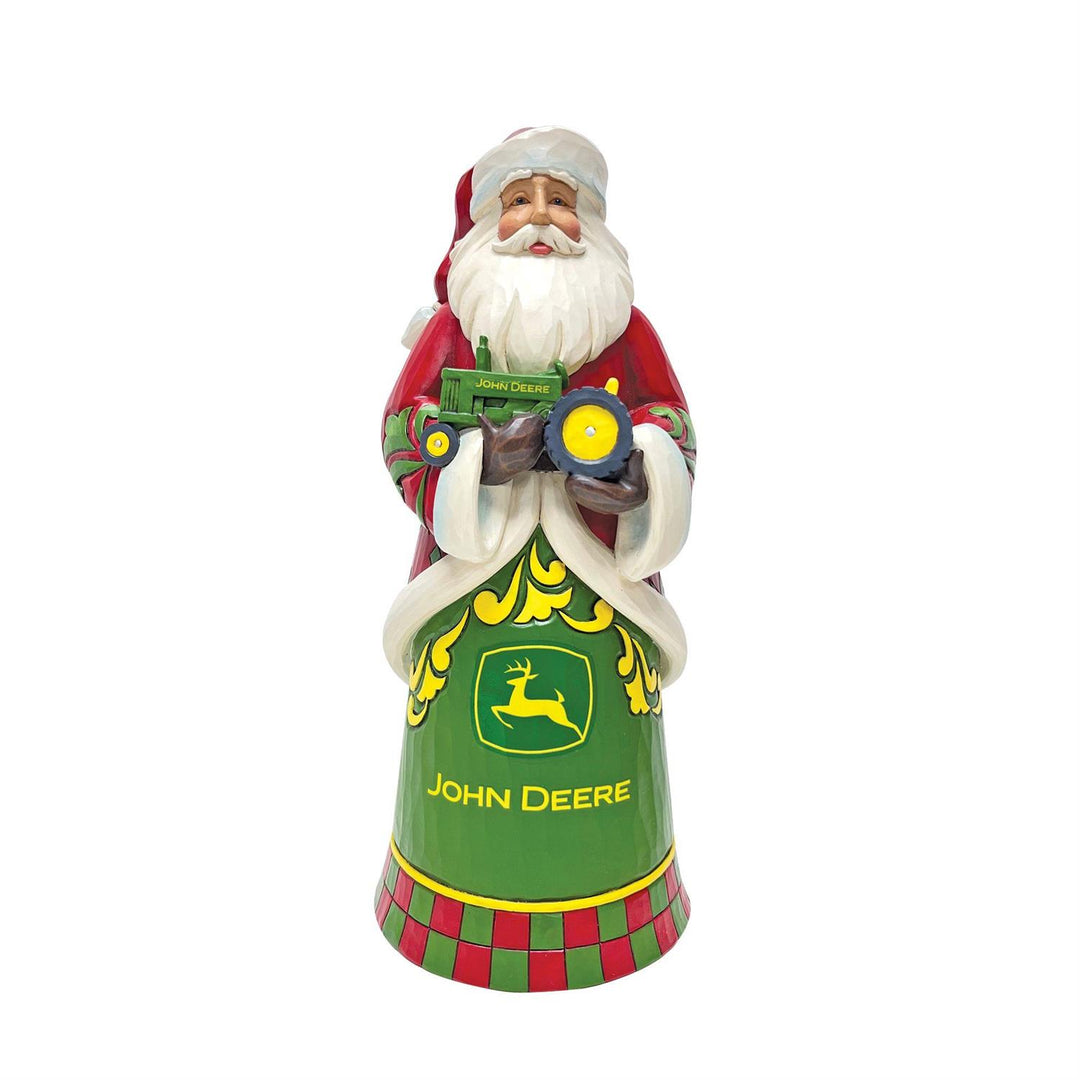 Jim Shore John Deere: Santa with John Deere Tractor Figurine sparkle-castle