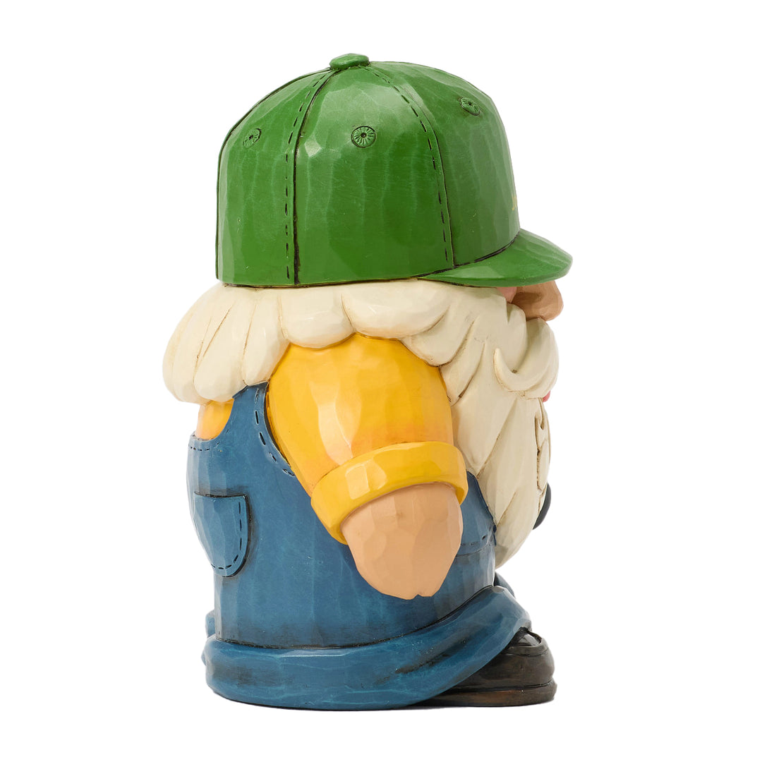 Jim Shore John Deere: Gnome Holding Deere Tractor Figurine sparkle-castle