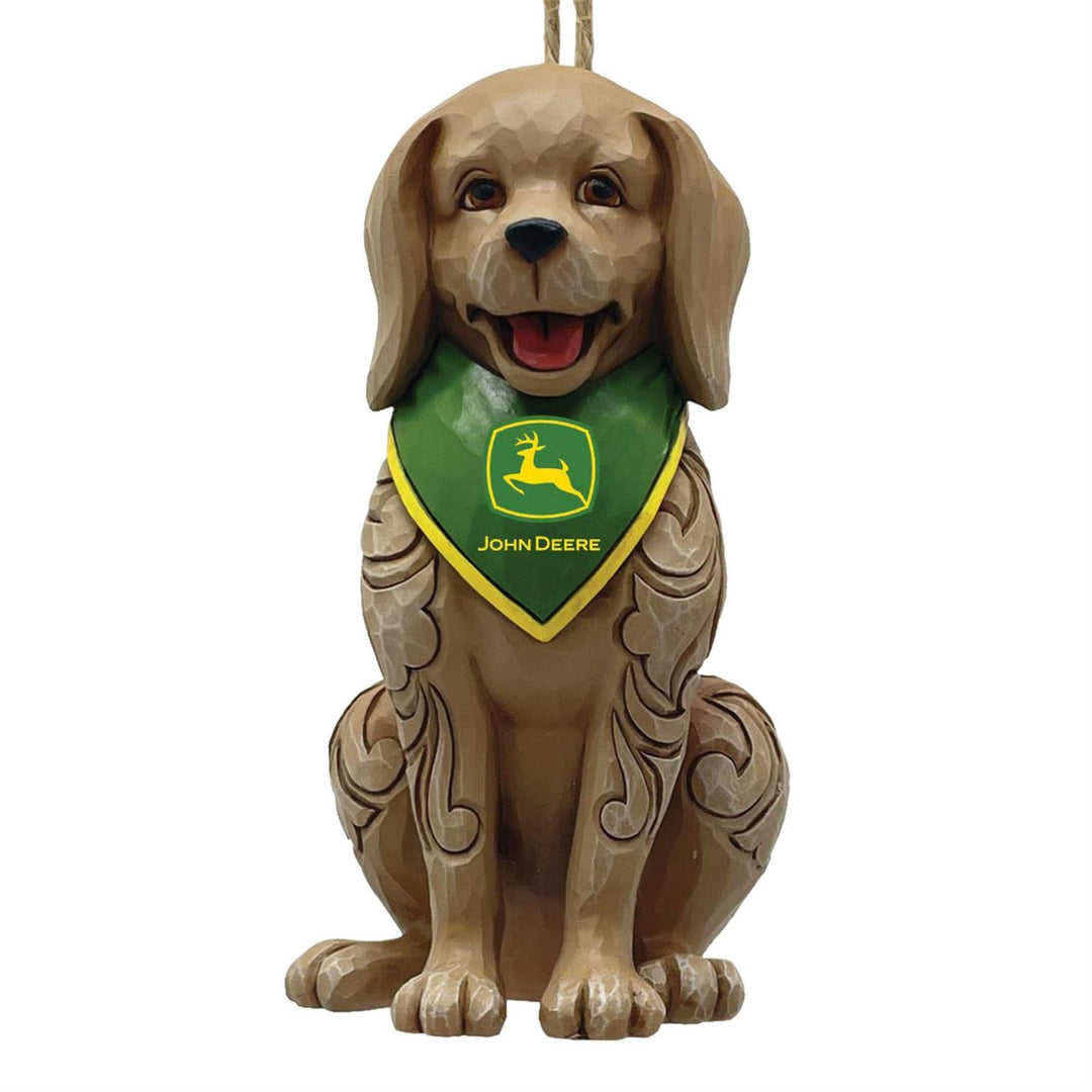 Jim Shore John Deere: Dog Wearing Bandana Hanging Ornament sparkle-castle