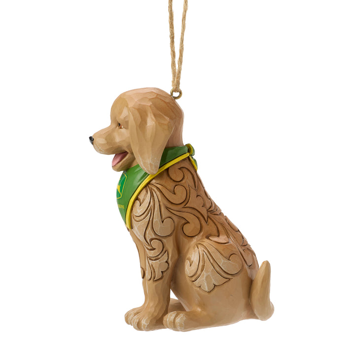 Jim Shore John Deere: Dog Wearing Bandana Hanging Ornament sparkle-castle