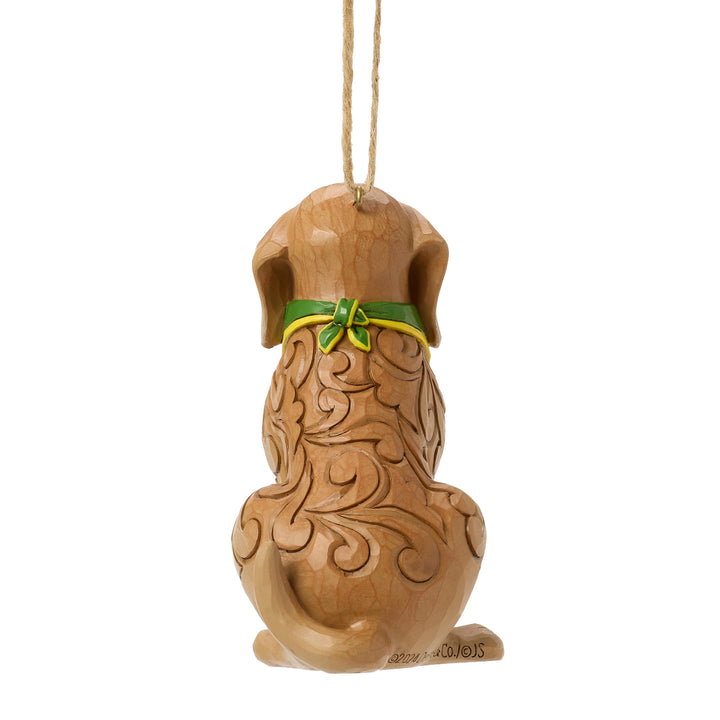 Jim Shore John Deere: Dog Wearing Bandana Hanging Ornament sparkle-castle