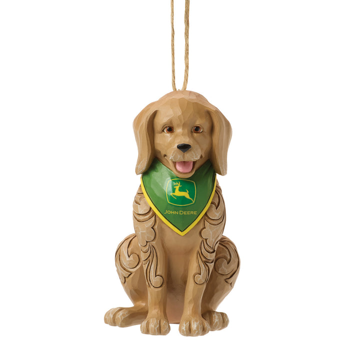 Jim Shore John Deere: Dog Wearing Bandana Hanging Ornament sparkle-castle