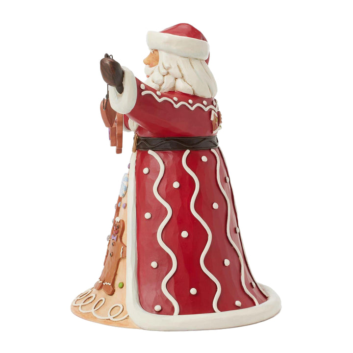 Jim Shore Heartwood Creek: Gingerbread Christmas Santa With Cookie Garland Figurine sparkle-castle