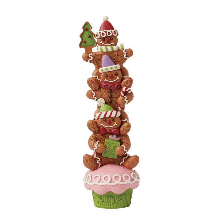 Jim Shore Heartwood Creek: Gingerbread Christmas Stacked Figurine sparkle-castle