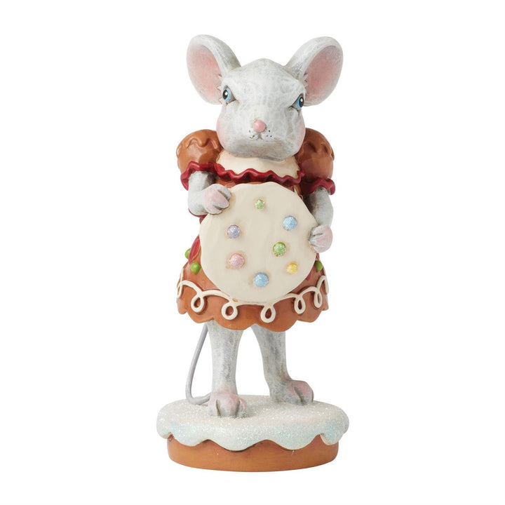 Jim Shore Heartwood Creek: Gingerbread Christmas Girl Mouse With Cookie Figurine sparkle-castle