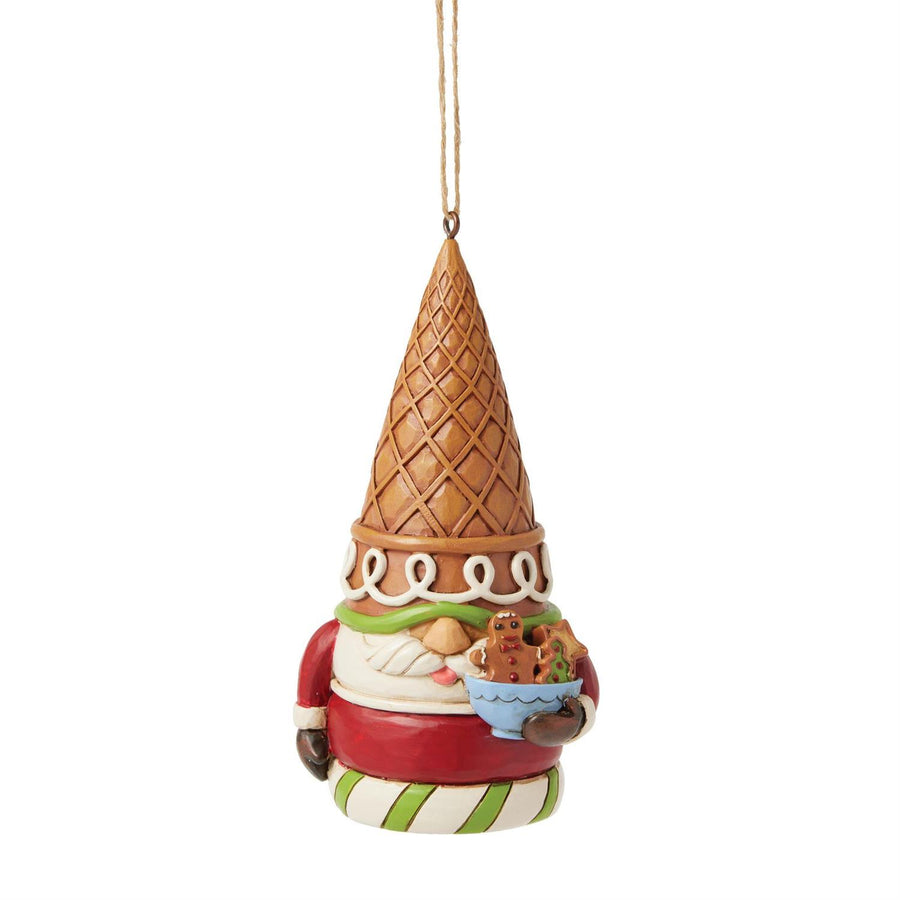 Jim Shore Heartwood Creek: Gingerbread Christmas Gnome With Cookies Hanging Ornament sparkle-castle