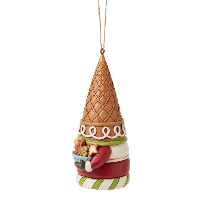 Jim Shore Heartwood Creek: Gingerbread Christmas Gnome With Cookies Hanging Ornament sparkle-castle