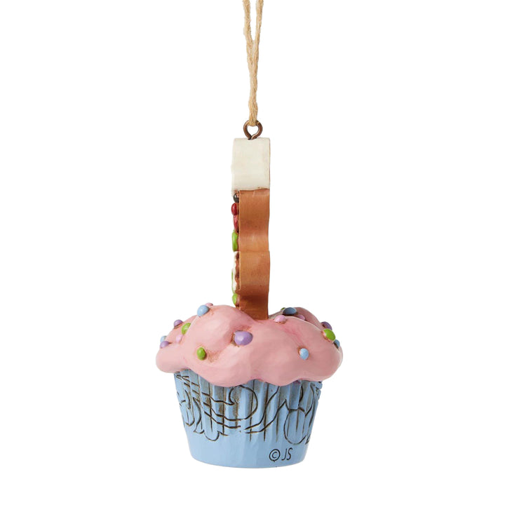 Jim Shore Heartwood Creek: Gingerbread Christmas Cupcake Hanging Ornament sparkle-castle