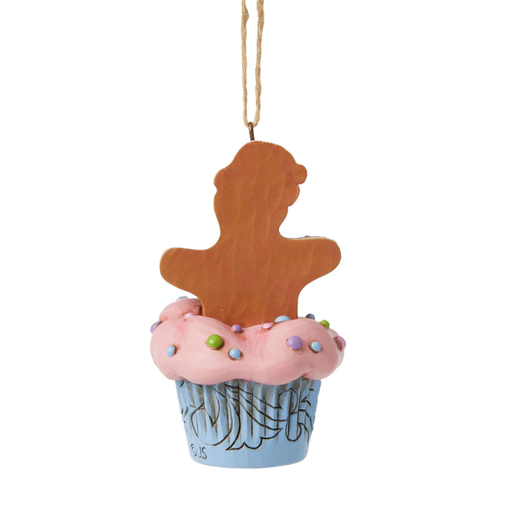 Jim Shore Heartwood Creek: Gingerbread Christmas Cupcake Hanging Ornament sparkle-castle