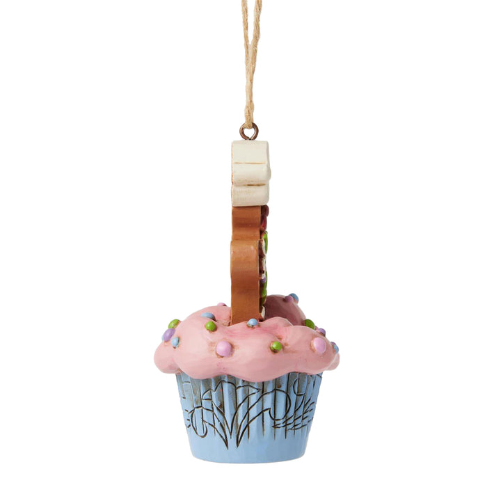 Jim Shore Heartwood Creek: Gingerbread Christmas Cupcake Hanging Ornament sparkle-castle