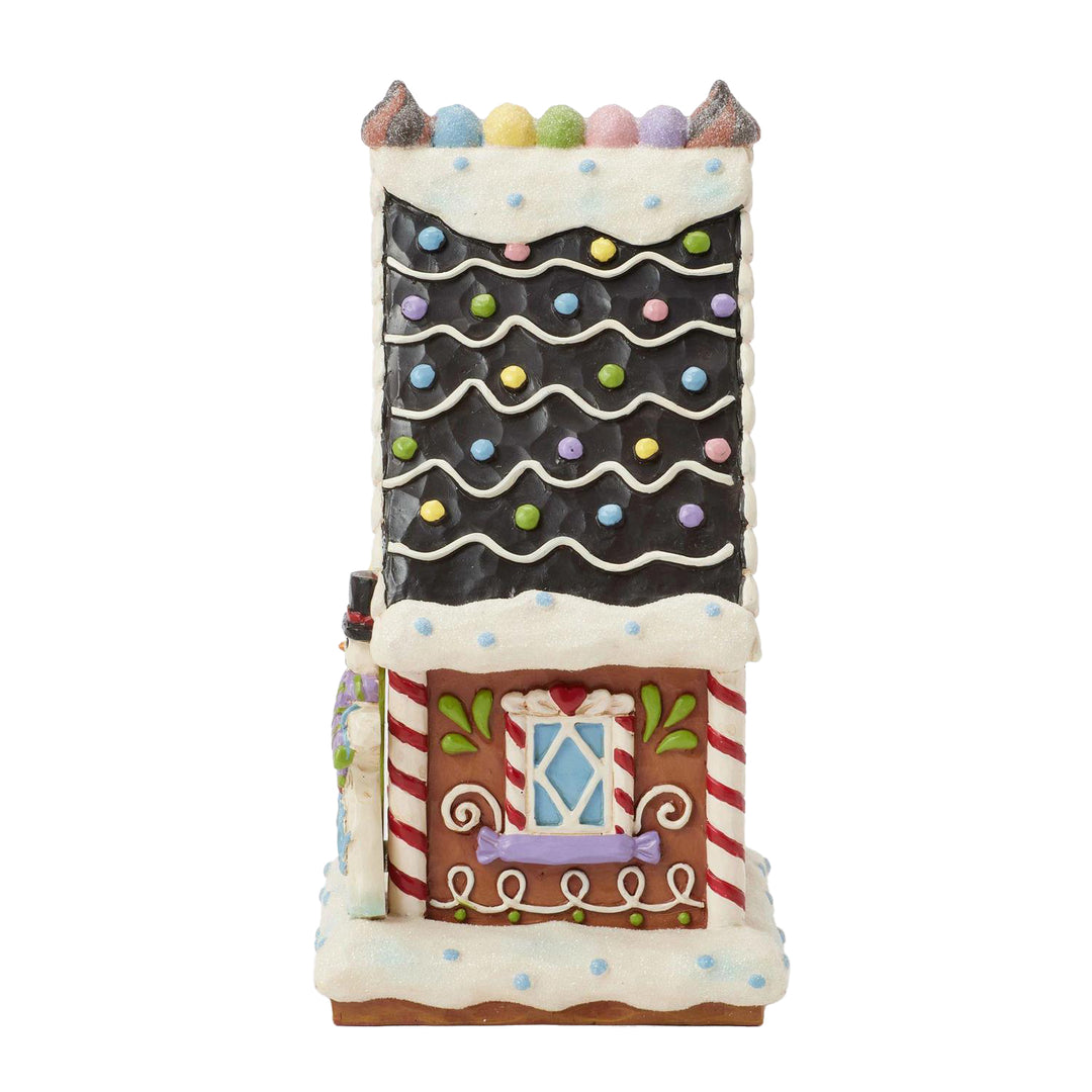 Jim Shore Heartwood Creek: Gingerbread Christmas LED Sweet Shop Figurine sparkle-castle