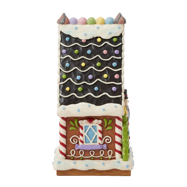 Jim Shore Heartwood Creek: Gingerbread Christmas LED Sweet Shop Figurine sparkle-castle