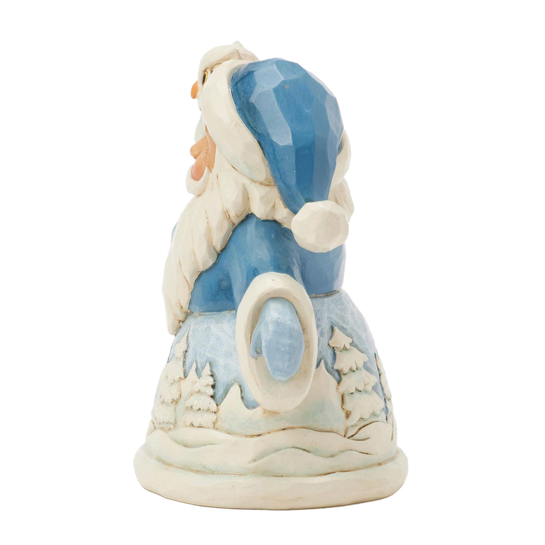 Jim Shore Heartwood Creek: Blue Santa with Owl Miniature Figurine sparkle-castle