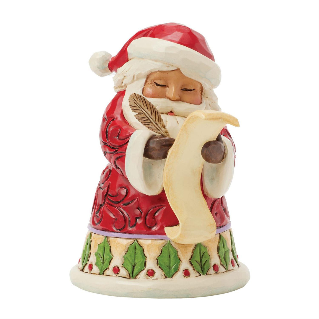 Jim Shore Heartwood Creek: Santa With List Miniature Figurine sparkle-castle