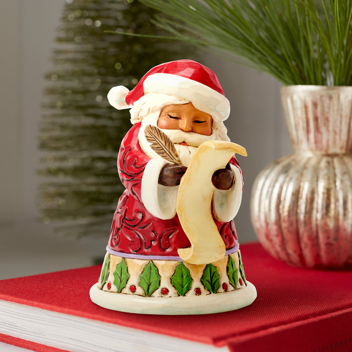 Jim Shore Heartwood Creek: Santa With List Miniature Figurine sparkle-castle