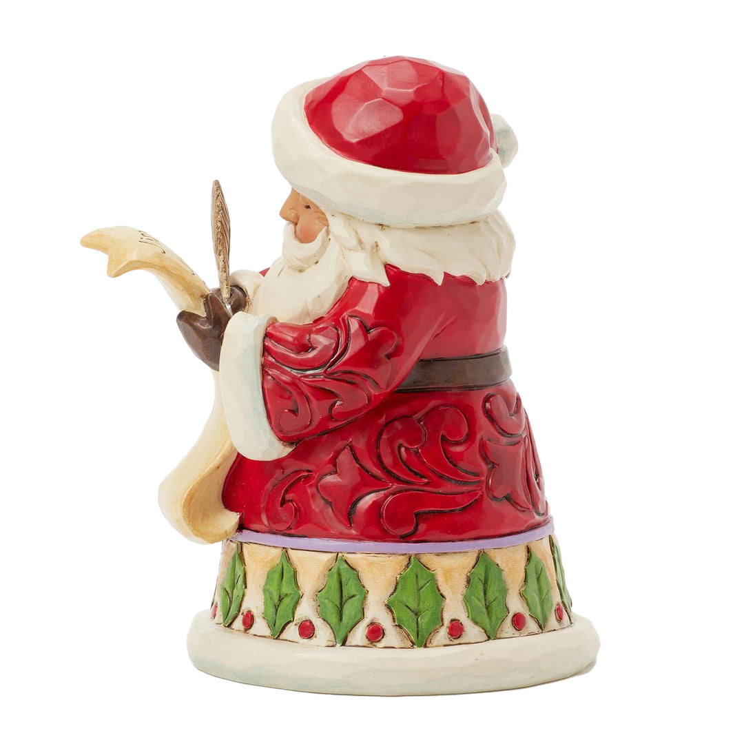 Jim Shore Heartwood Creek: Santa With List Miniature Figurine sparkle-castle