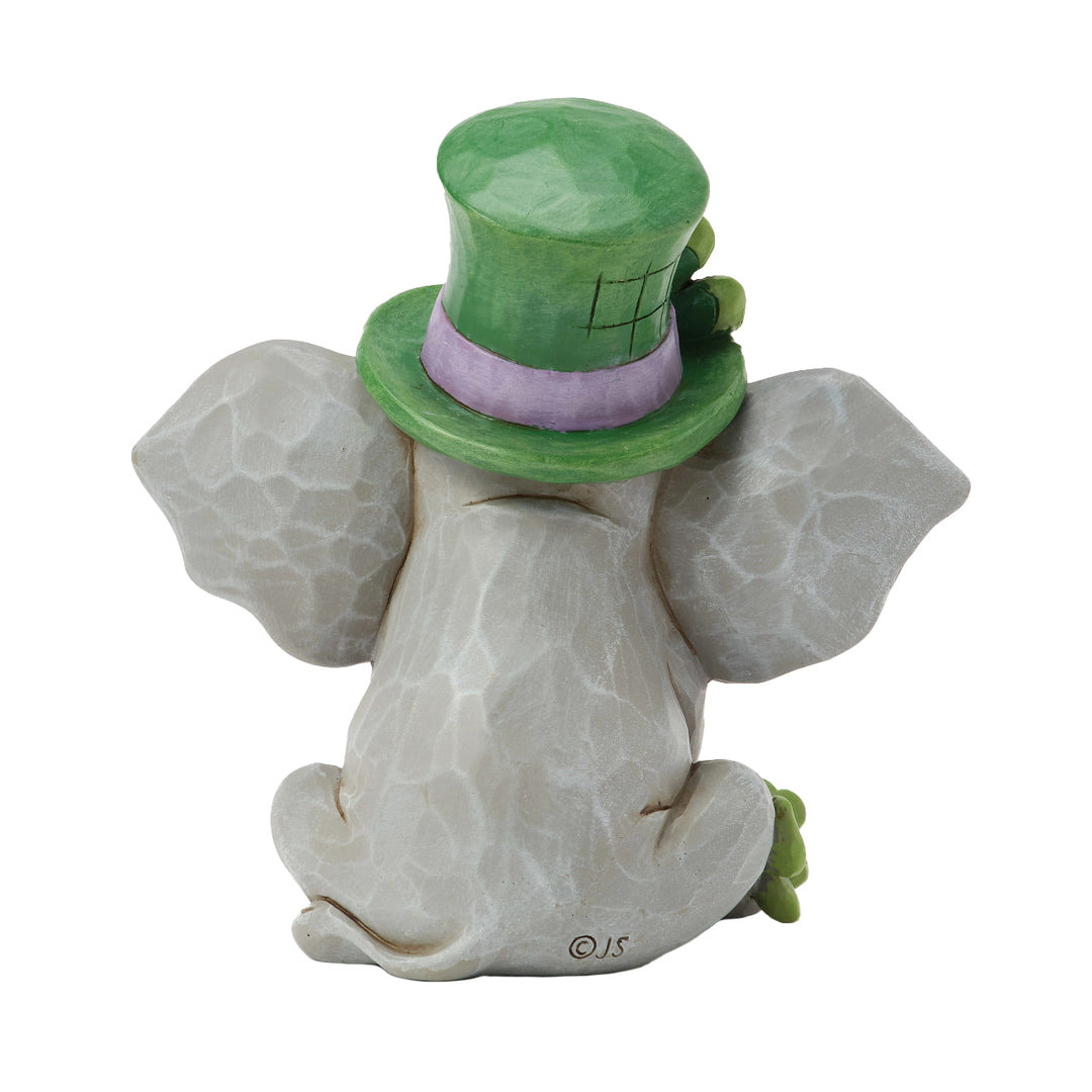 Jim Shore Heartwood Creek: Elephant With Leprechaun Hat Figurine sparkle-castle