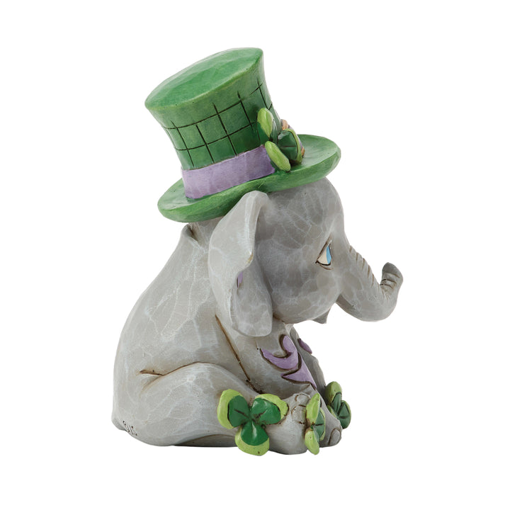 Jim Shore Heartwood Creek: Elephant With Leprechaun Hat Figurine sparkle-castle