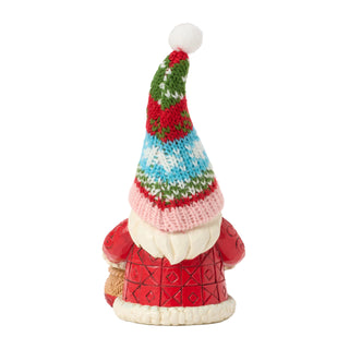 Jim Shore Heartwood Creek: Holiday Gnome In Knit Hat Figurine sparkle-castle