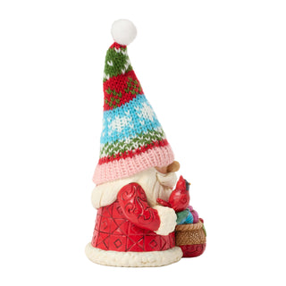 Jim Shore Heartwood Creek: Holiday Gnome In Knit Hat Figurine sparkle-castle