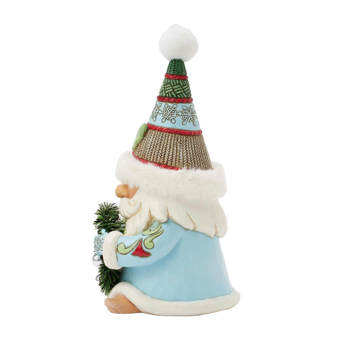 Jim Shore Heartwood Creek: Gnome Wreath & Fur Hat Figurine sparkle-castle