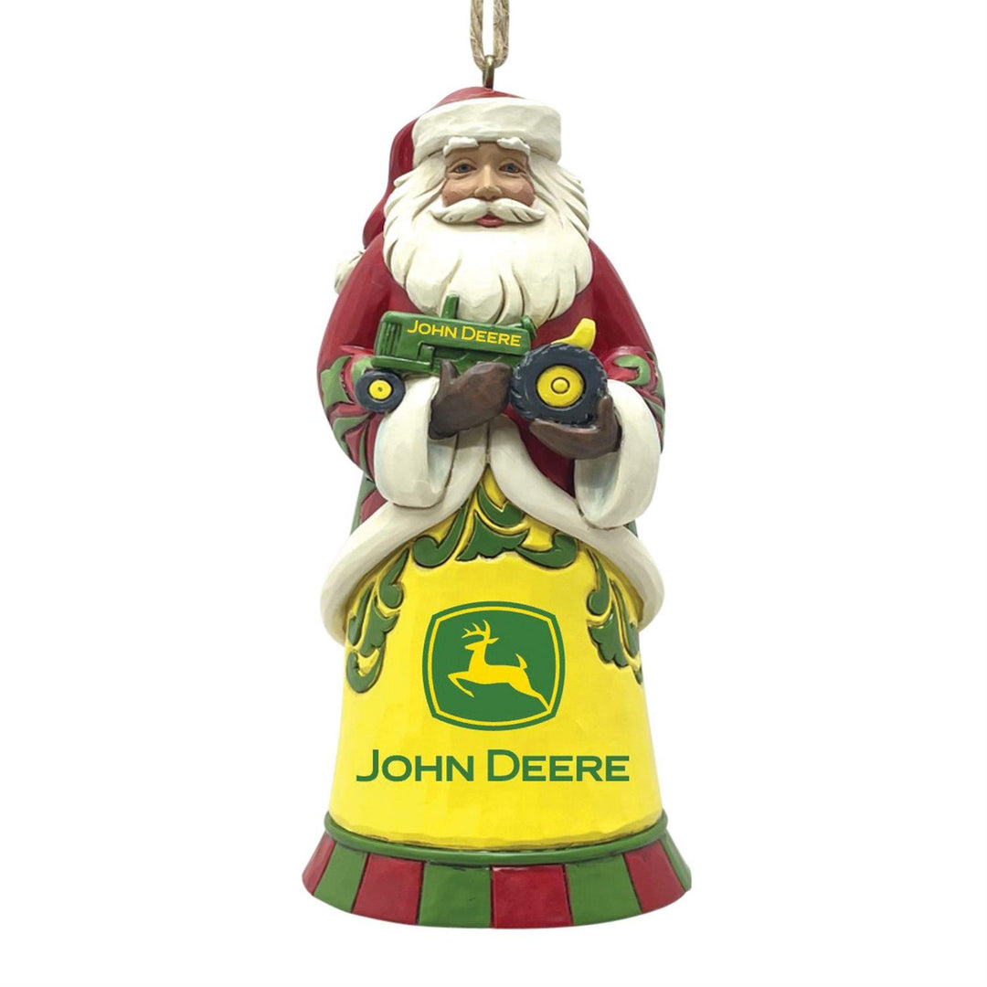 Jim Shore John Deere: Santa with Tractor Hanging Ornament sparkle-castle