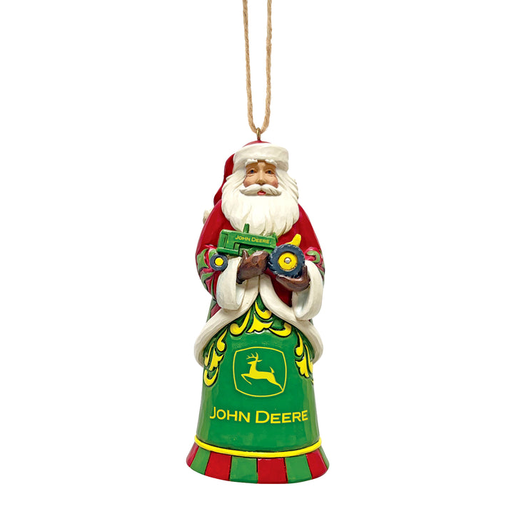 Jim Shore John Deere: Santa with Tractor Hanging Ornament sparkle-castle