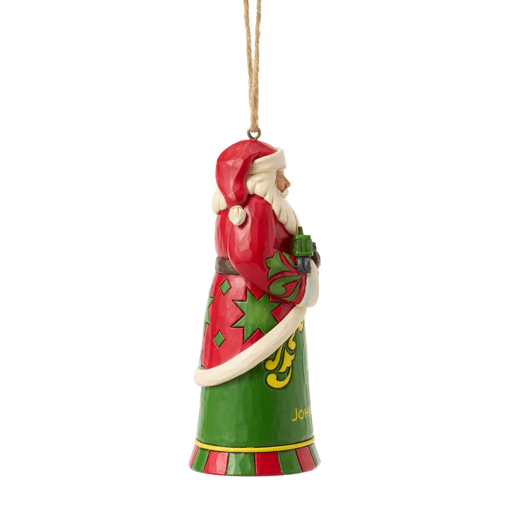 Jim Shore John Deere: Santa with Tractor Hanging Ornament sparkle-castle